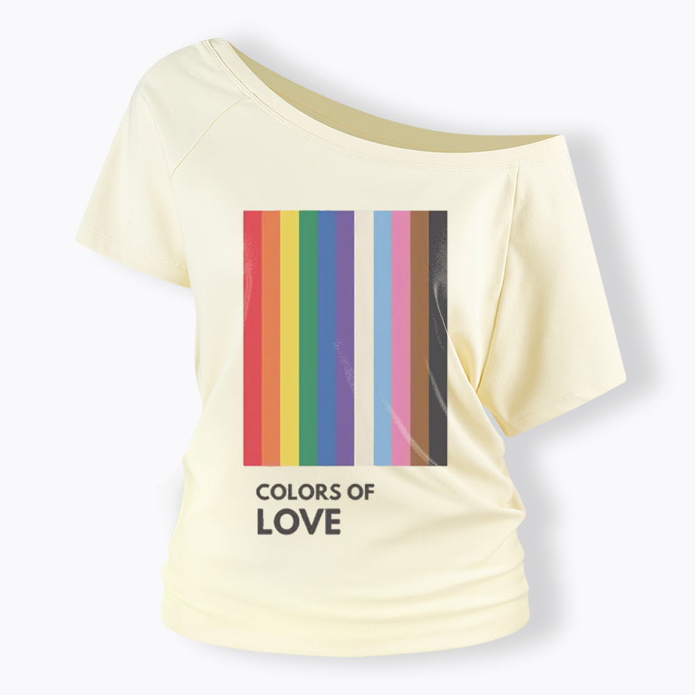 Colors of Love Off Shoulder T-shirt