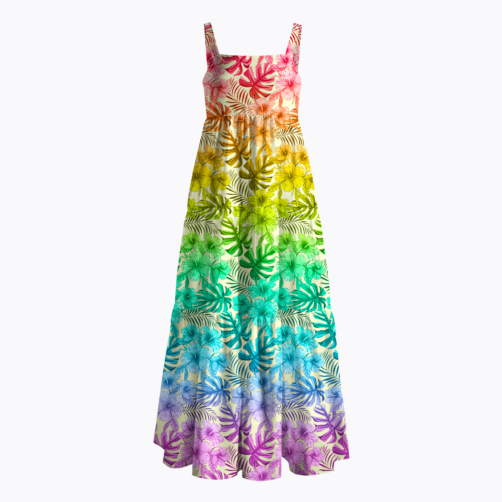 Tropical Floral Pride Month LGBTQ Maxi Dress