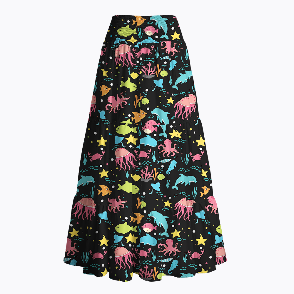 We Are All Different But We All Swim Together School Kindness Inclusion Maxi Skirt