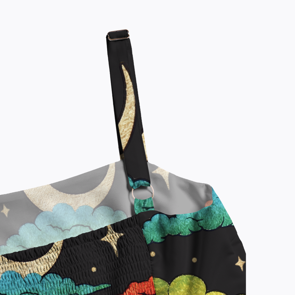 LGBTQ Rainbow Cloud Moon Star Night Sky Maxi Dress
