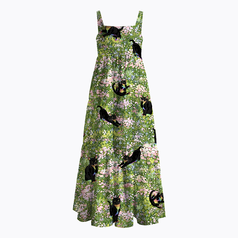 LGBTQ Pride Tuxedo Cat Maxi Dress