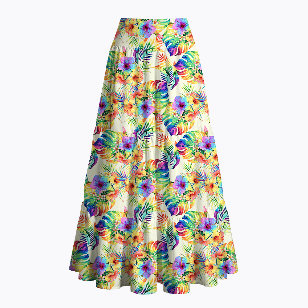 Tropical Floral Pride Month Maxi Skirt