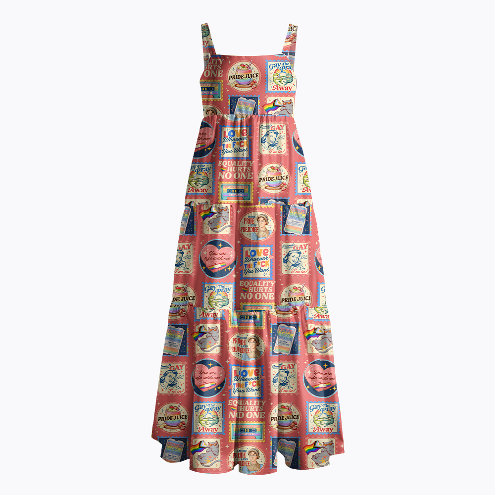 Pride Month LGBTQ Stamps Maxi Dress