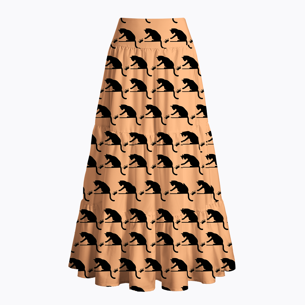 No Kings Cat Funny Maxi Skirt