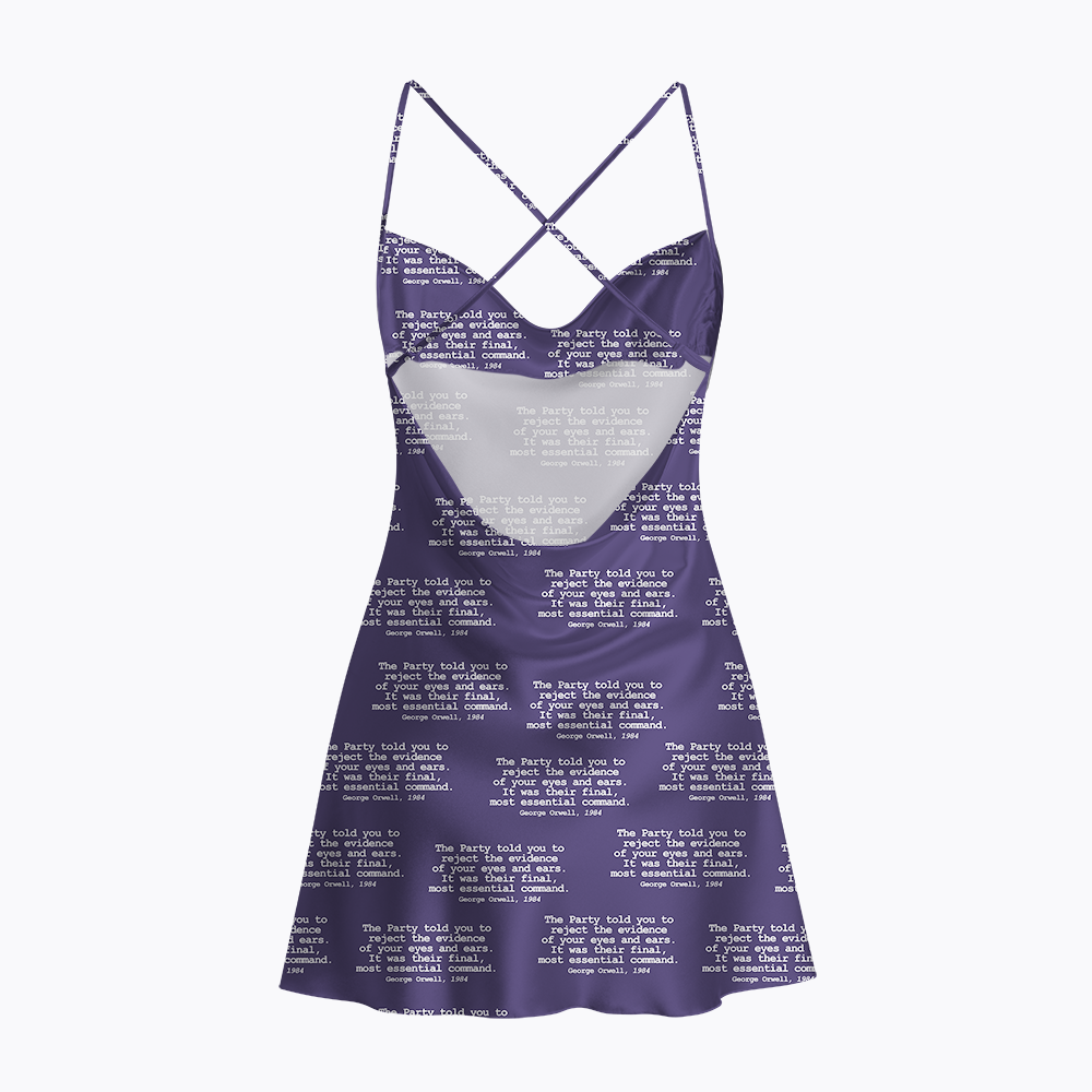 Reject The Evidence Satin Cross Back Mini Dresses