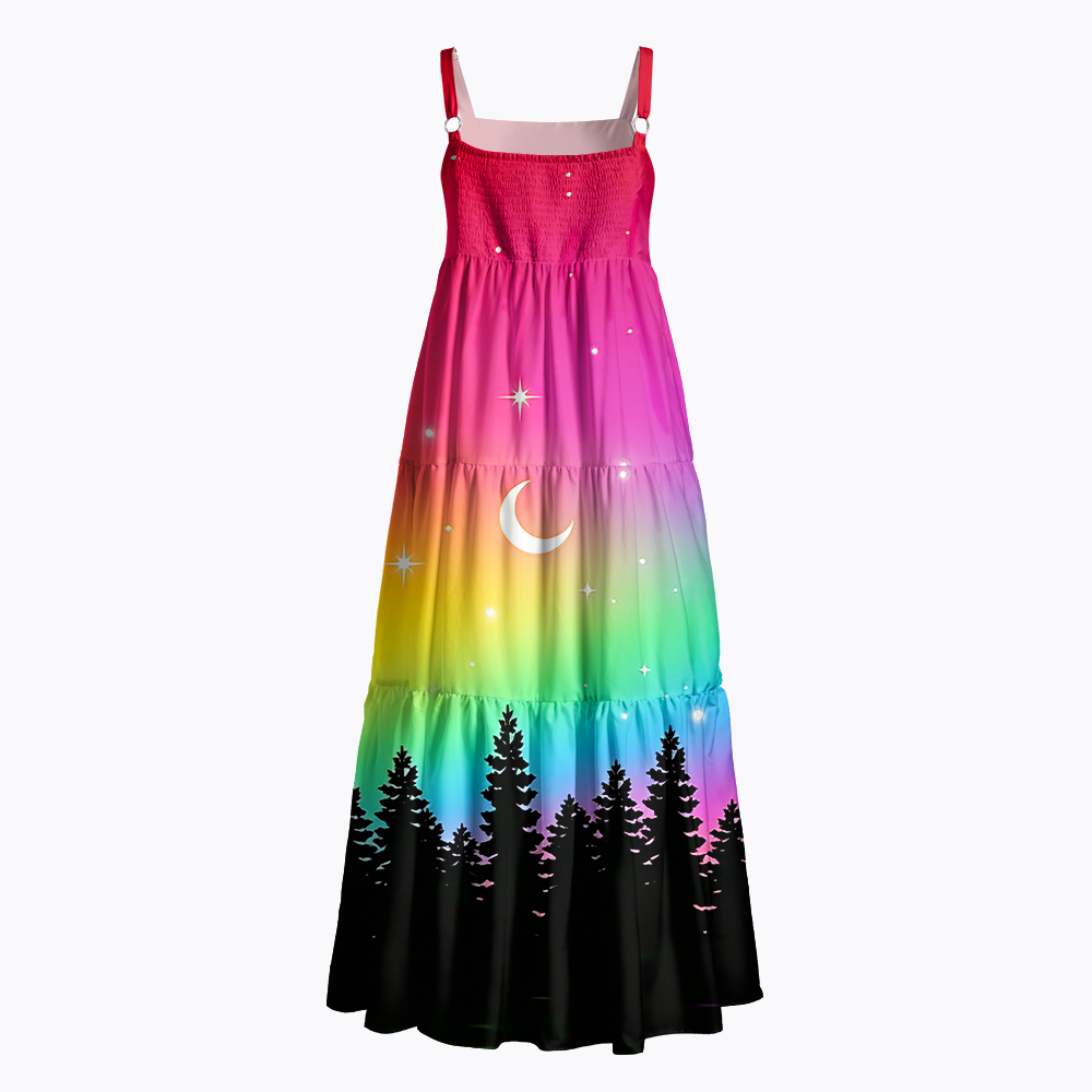  LGBTQ Pride Flag Aesthetic Maxi Dress