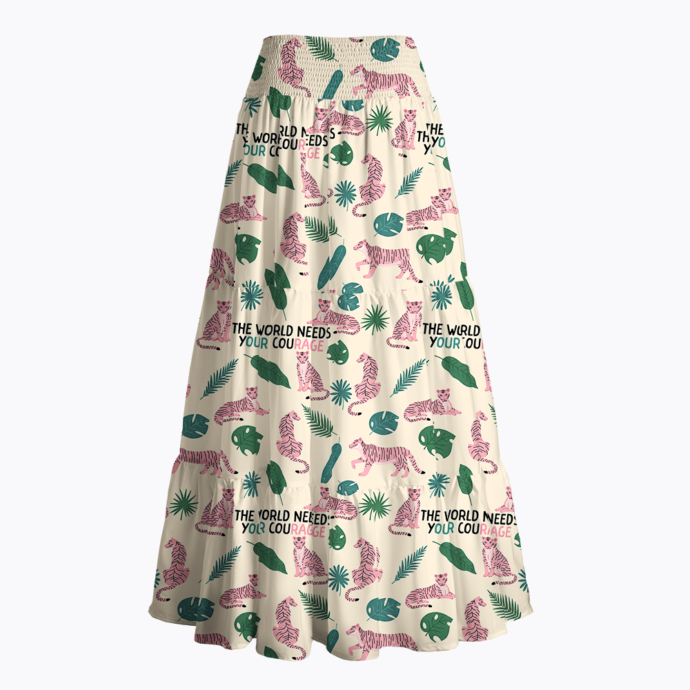 The World Needs Your Courage Maxi Skirt