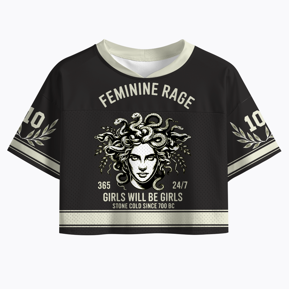 Feminine Rage Crop Sports Jersey