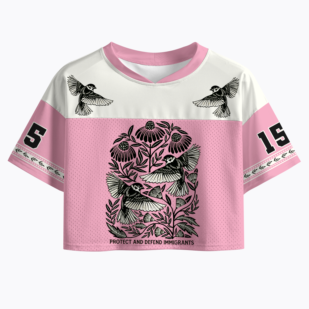 Protect and Defend Immigrants Crop Sports Jersey