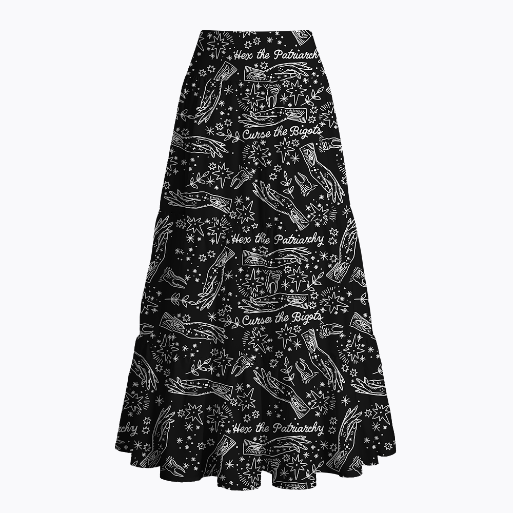 Hex The Patriarchy Curse The Bigots Maxi Skirt