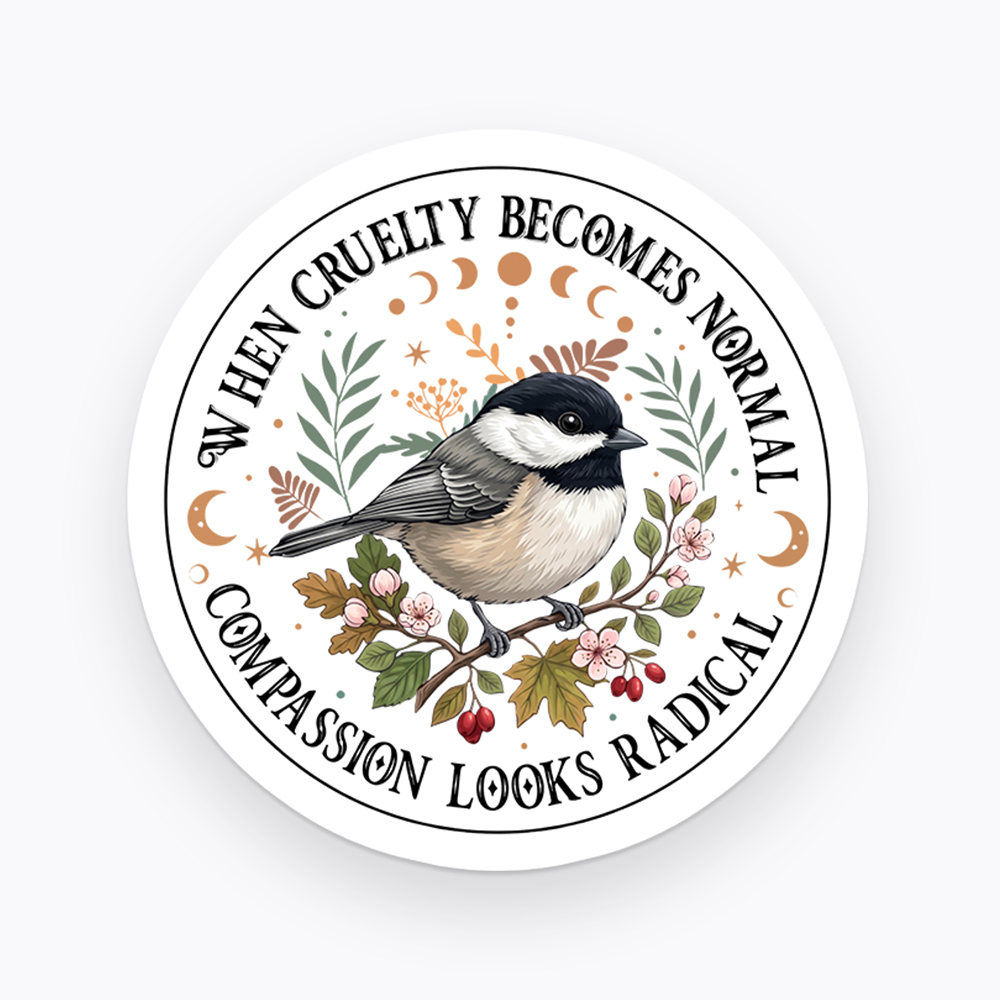 Compassion Looks Radical Sticker