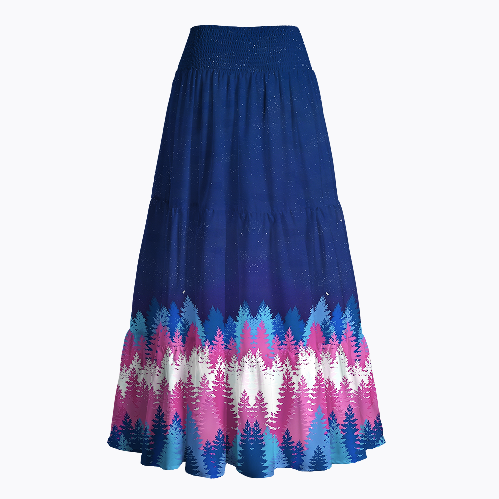 LGBTQ Night Forest Pastel Maxi Skirt