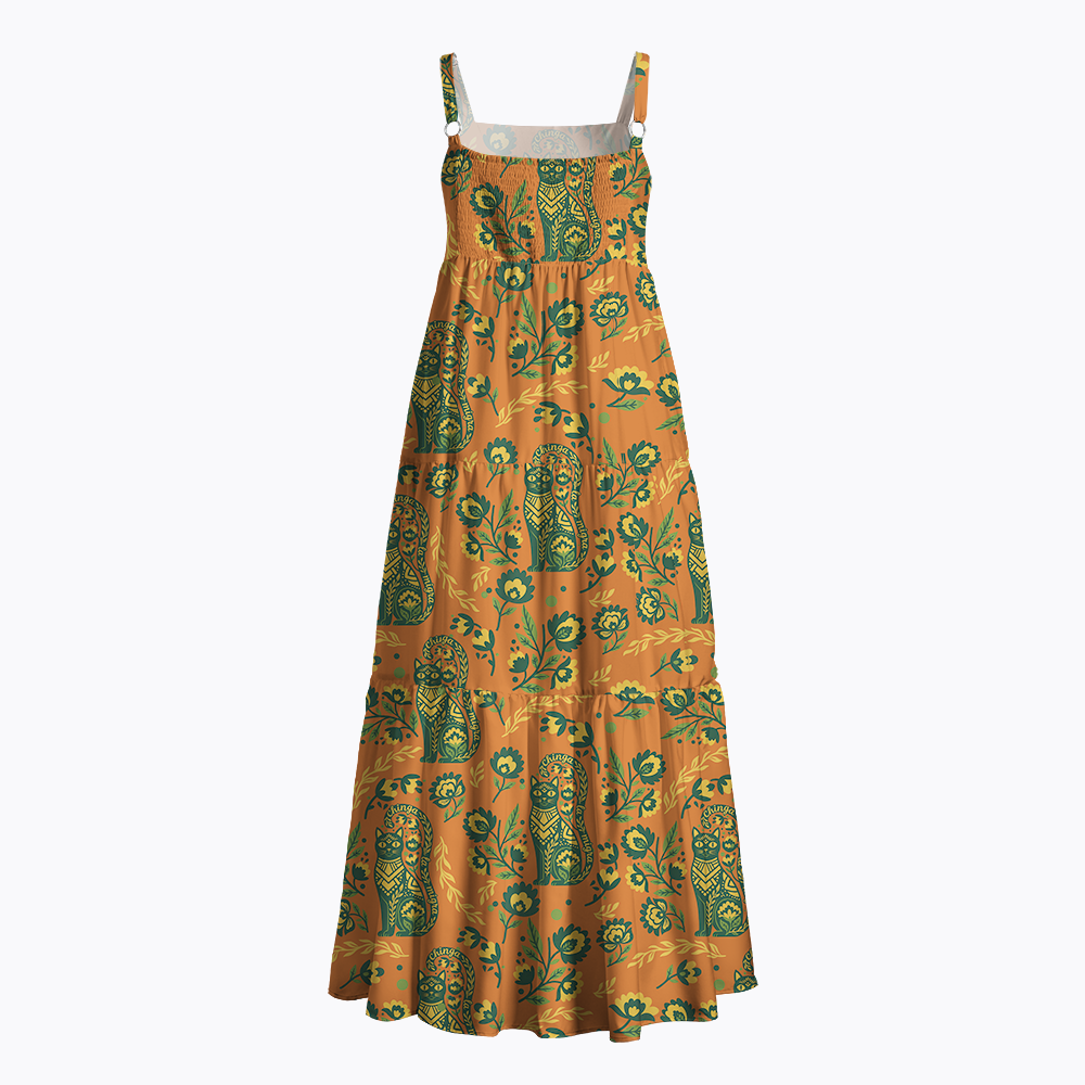 Subtle Chinga La Migra Cat Maxi Dress