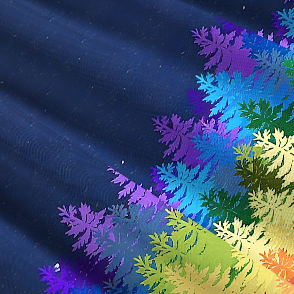 Gradient Rainbow Forest Starry Night Maxi Skirt