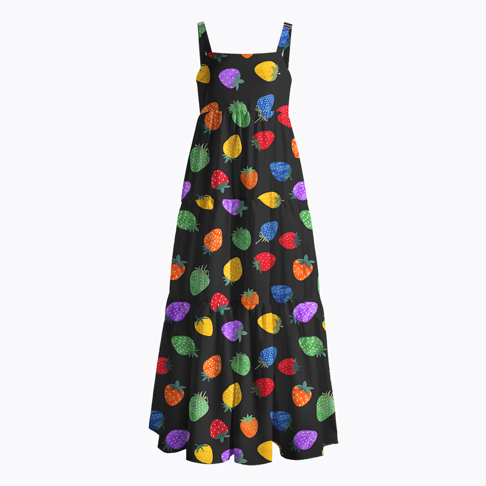 Strawberry Trans Rights Maxi Dress