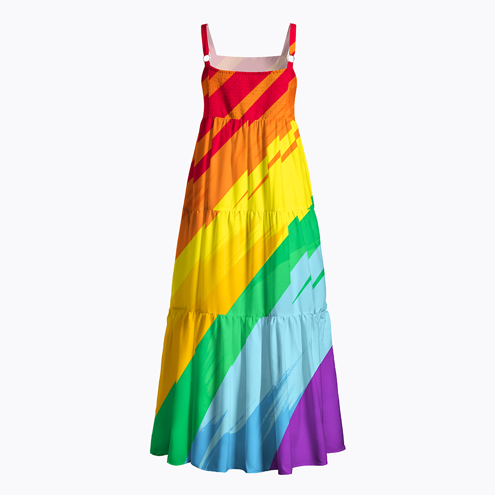 Inclusive Rainbow LGBTQ+ Pride Maxi Dress