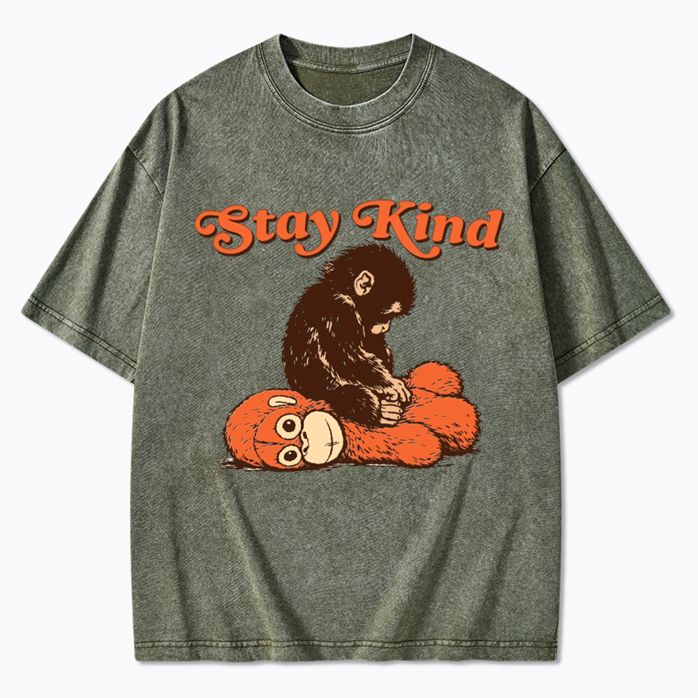 Punch Monkey Stay Kind Washed T-Shirt