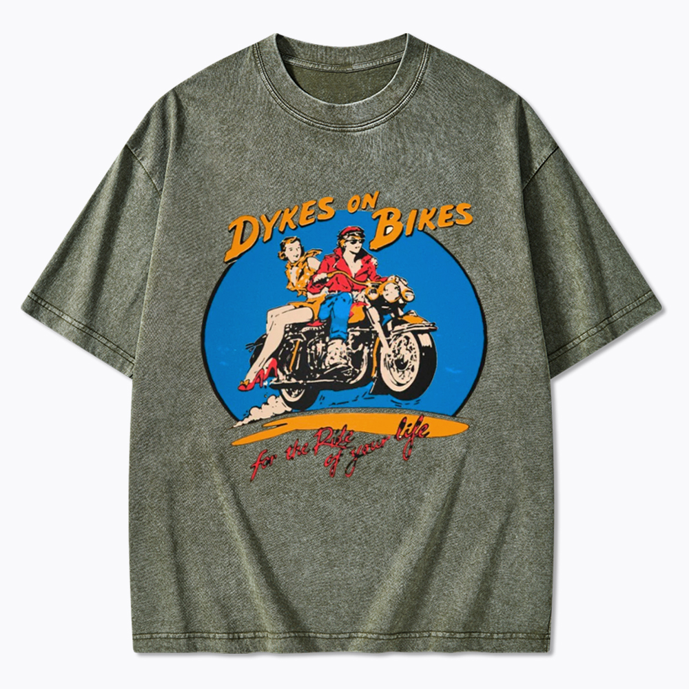 Dykes on Bikes Washed T-Shirt
