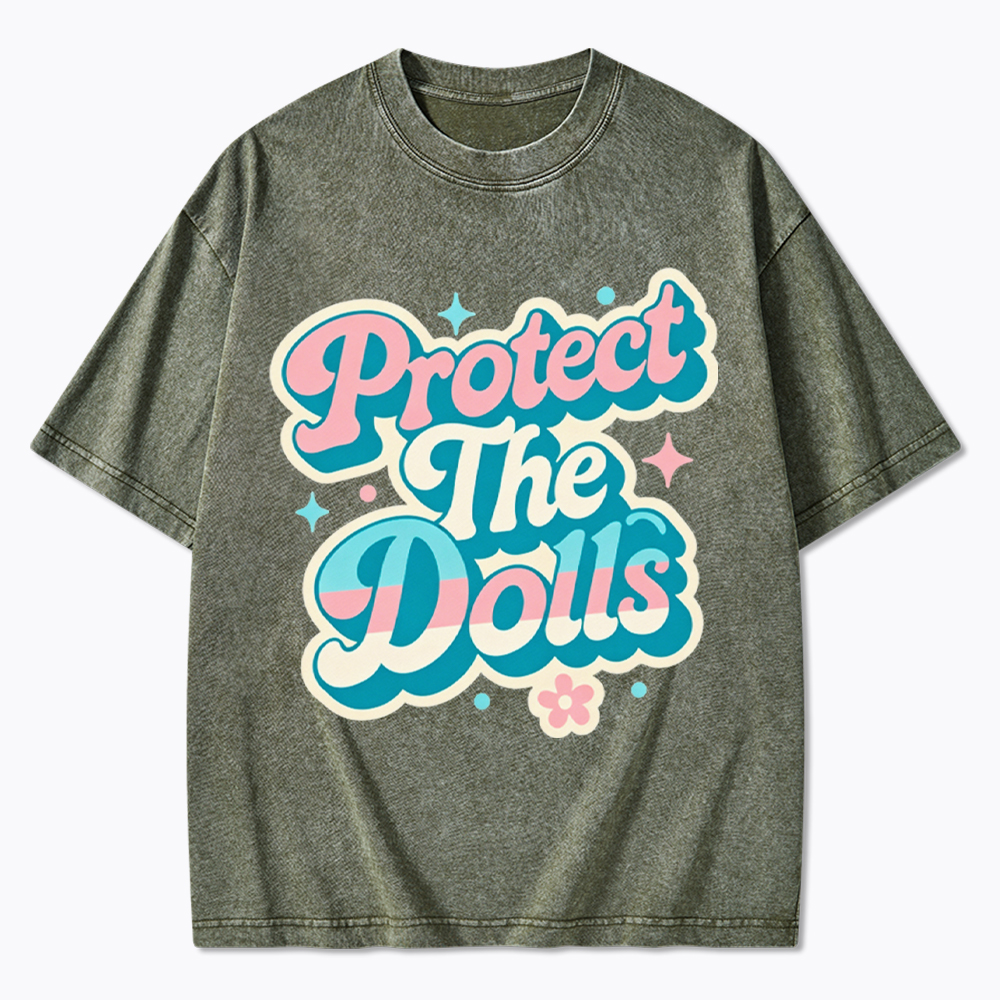Protect The Dolls Transgender Pride Human Rights Washed T-Shirt