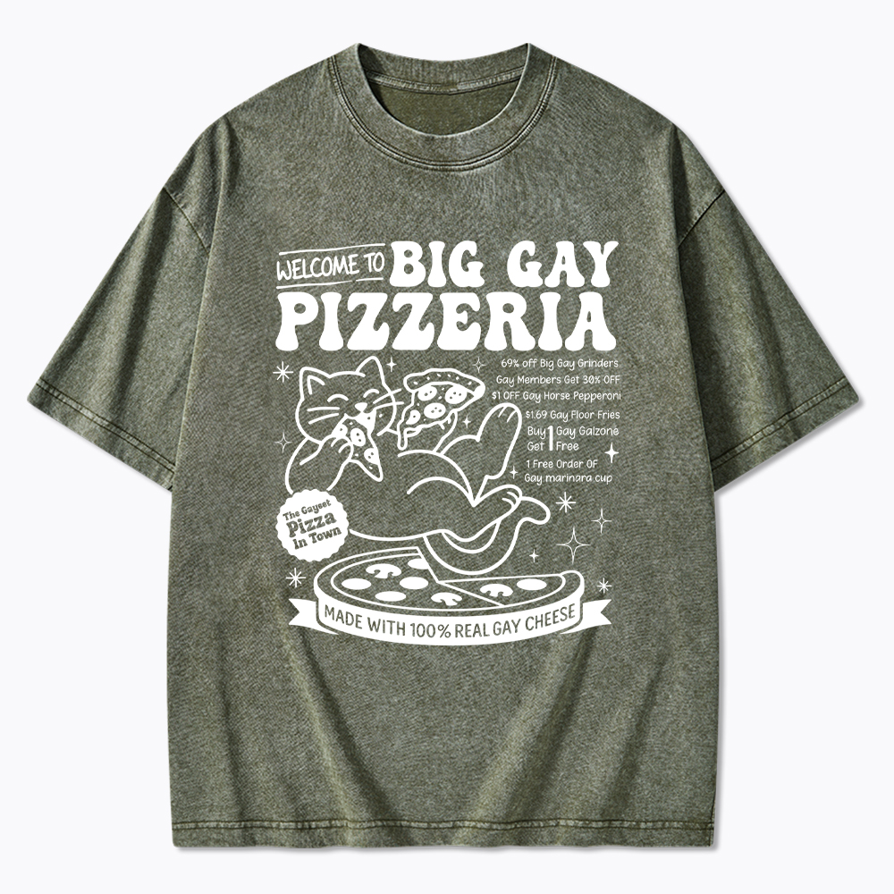 Big Gay Pizzeria Washed T-Shirt