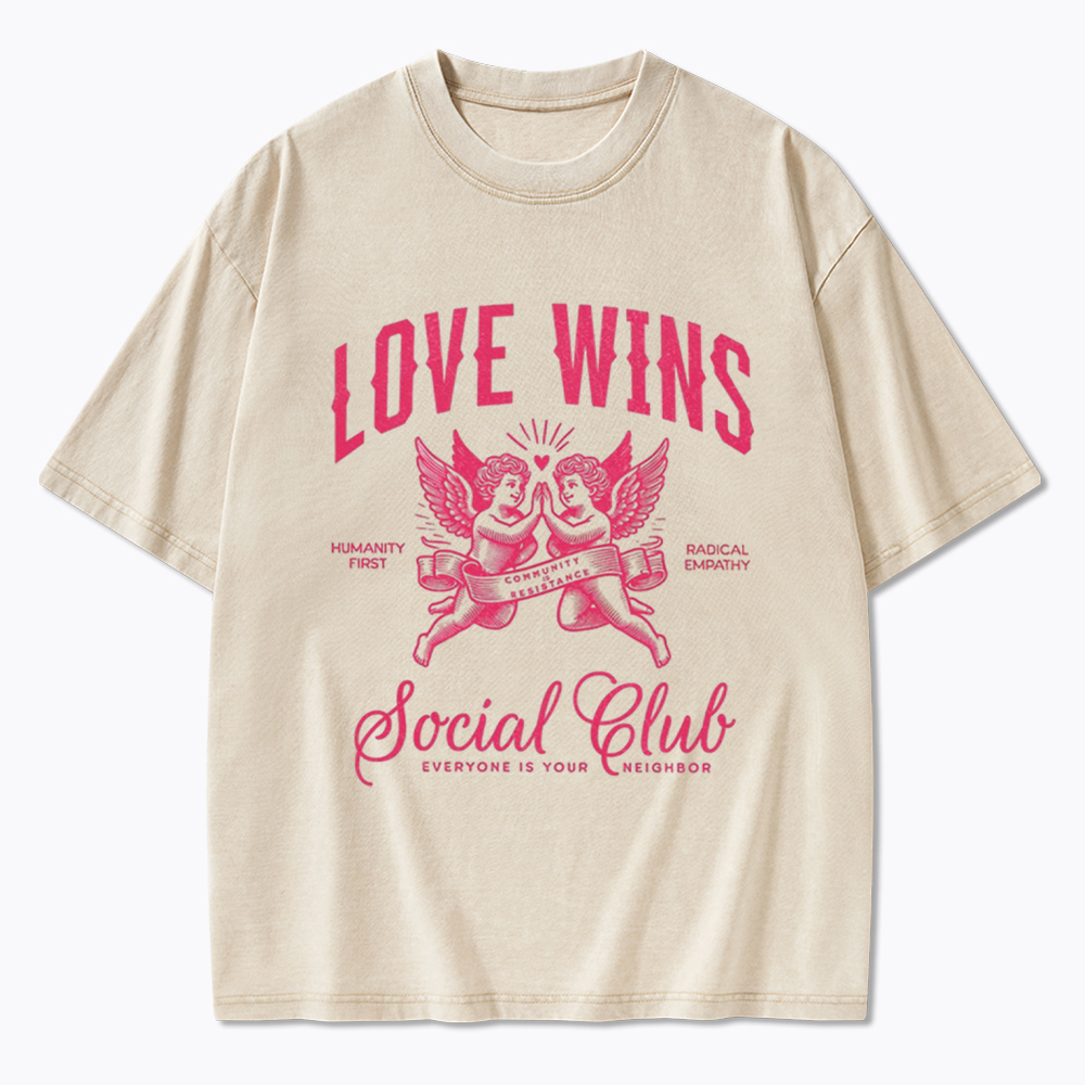 LOVE WINS Social Club Washed T-Shirt
