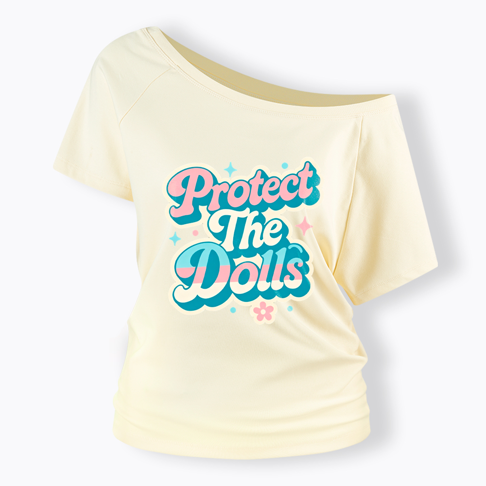 Protect The Dolls Transgender Pride Human Rights Off Shoulder T-Shirt