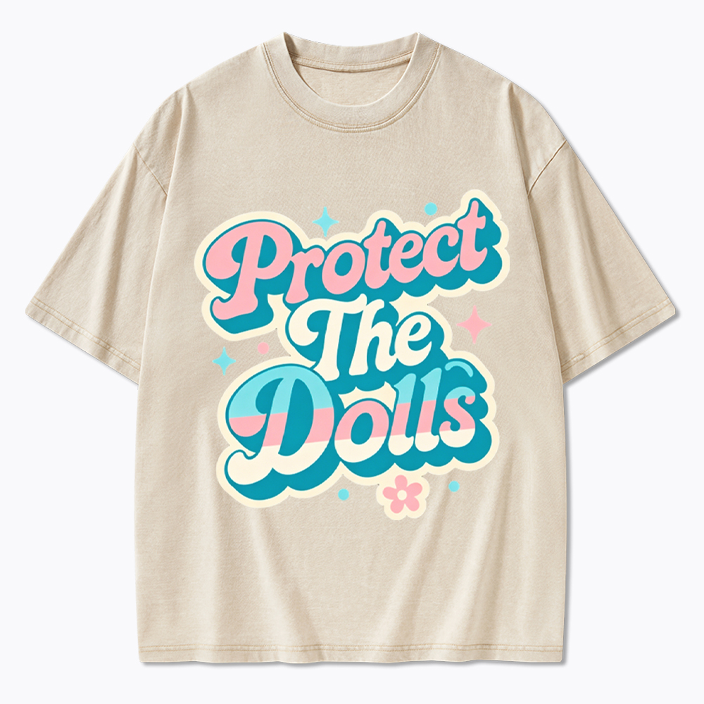 Protect The Dolls Transgender Pride Human Rights Washed T-Shirt