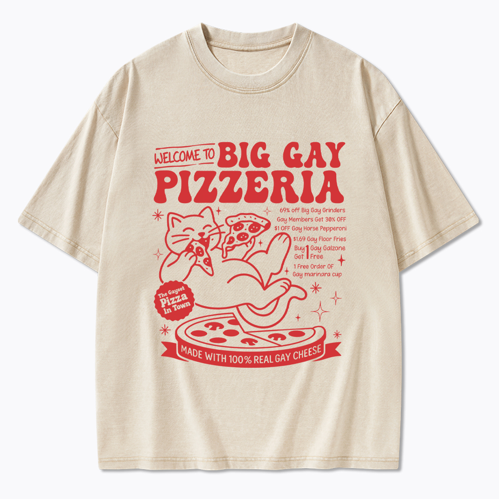 Big Gay Pizzeria Washed T-Shirt