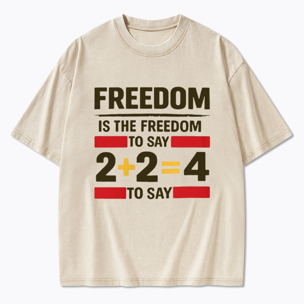 Freedom 2+2=4 Washed T-Shirt
