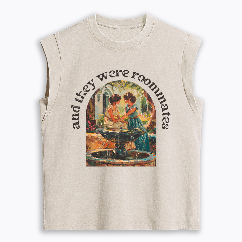 Lesbian And They Were Roommates Women's Washed Tank Top