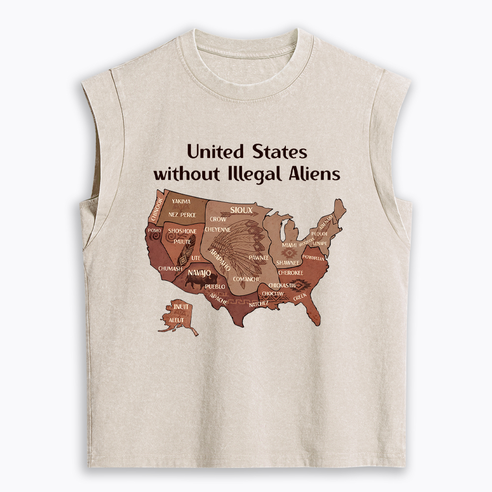 United States Without Illegal Aliens Women's Washed Tank Top