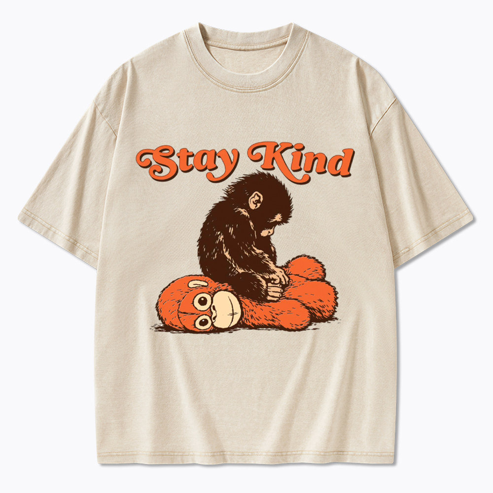 Punch Monkey Stay Kind Washed T-Shirt