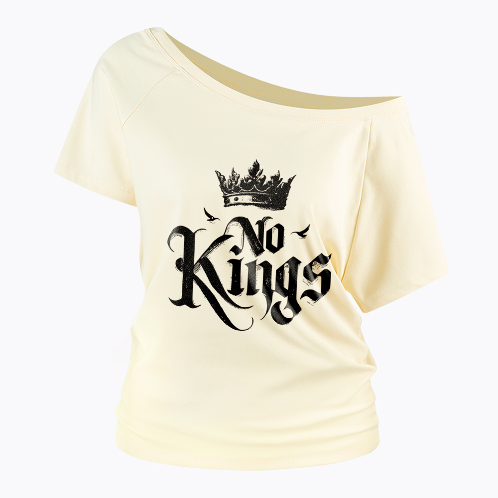 No Kings Off Shoulder T-Shirt