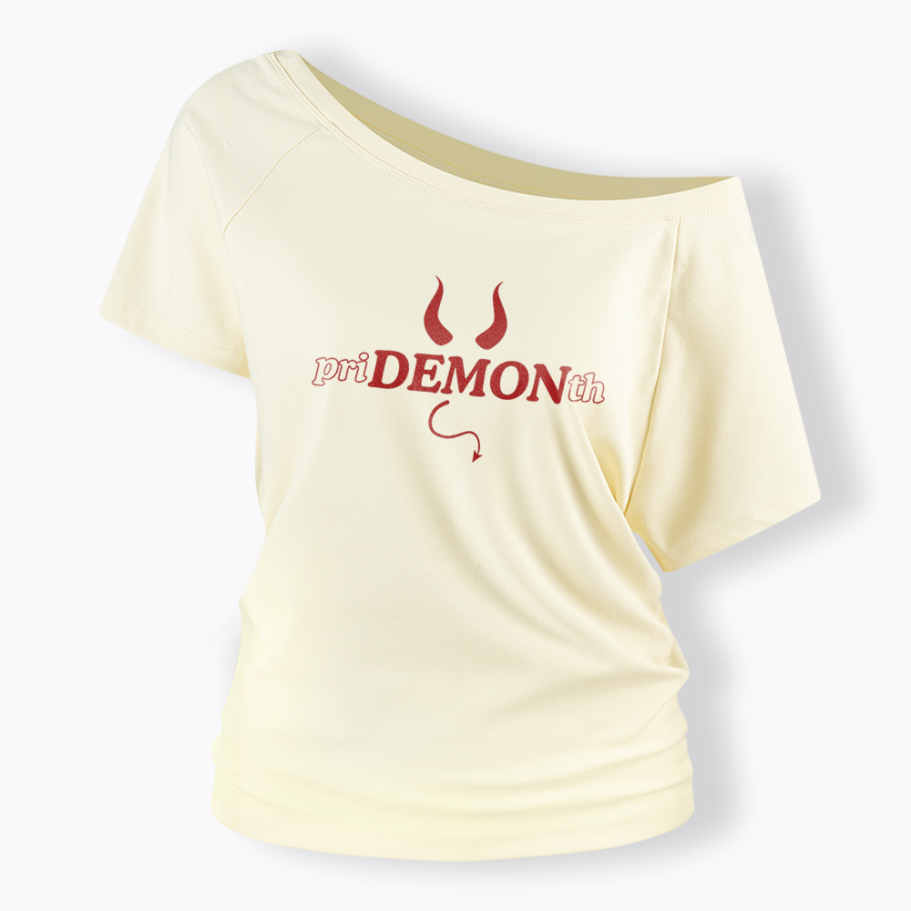 priDEMONth  Off Shoulder T-shirt