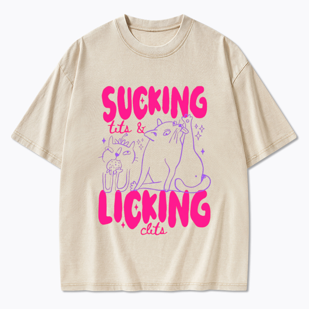 LGBT Lesbian Cat Lover Washed T-Shirt