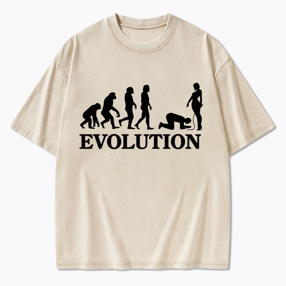 Funny Evolution Simps Washed T-Shirt