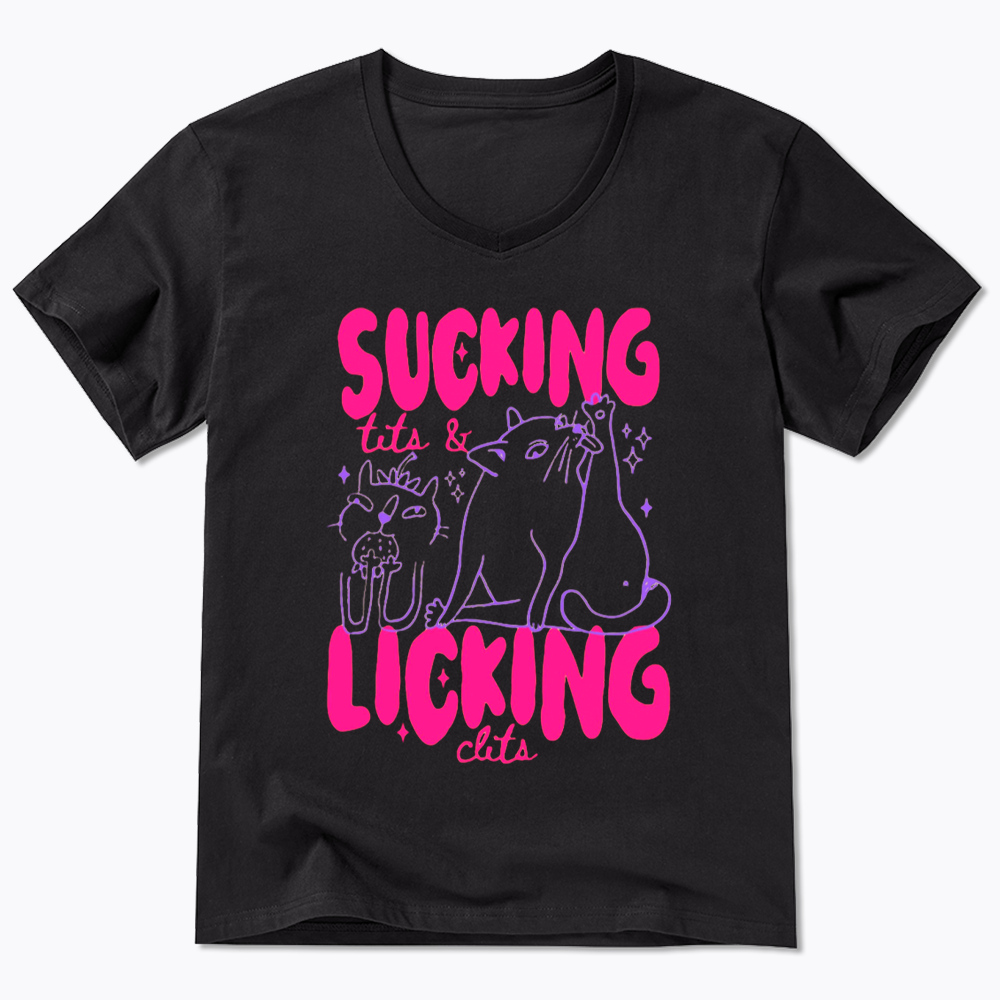 LGBT Lesbian Cat Lover V-Neck Classic T-Shirt