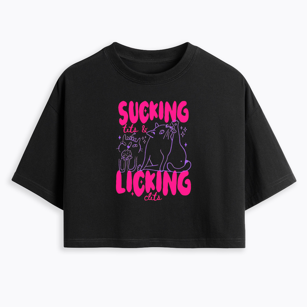 LGBT Lesbian Cat Lover Cropped T-Shirt