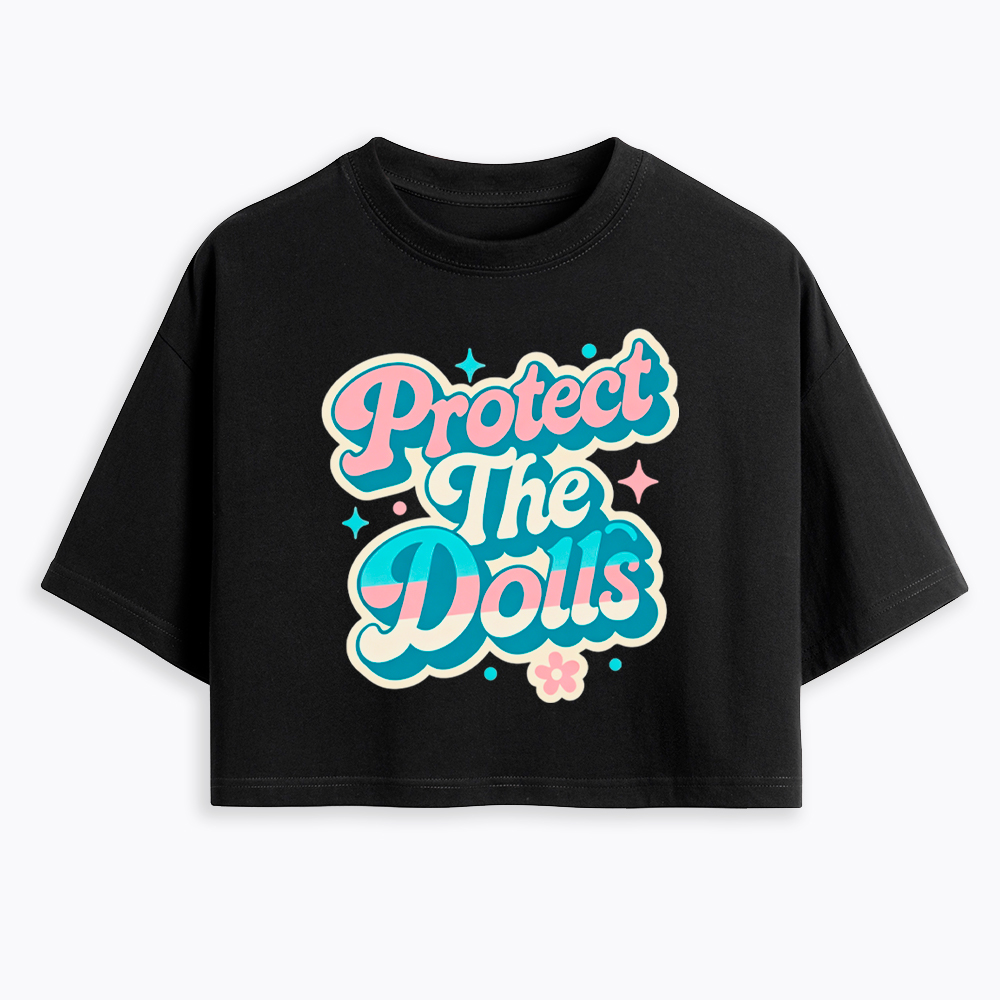 Protect The Dolls Transgender Pride Human Rights Cropped T-Shirt