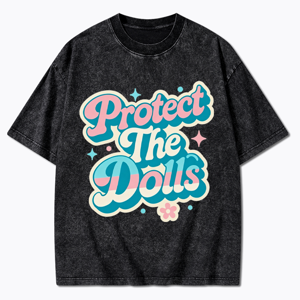 Protect The Dolls Transgender Pride Human Rights Washed T-Shirt