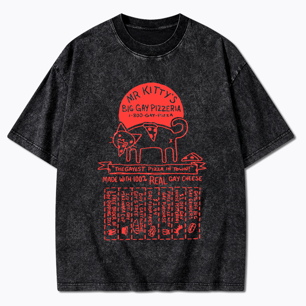MR. KITTY’S BIG PIZZERIA Washed T-Shirt