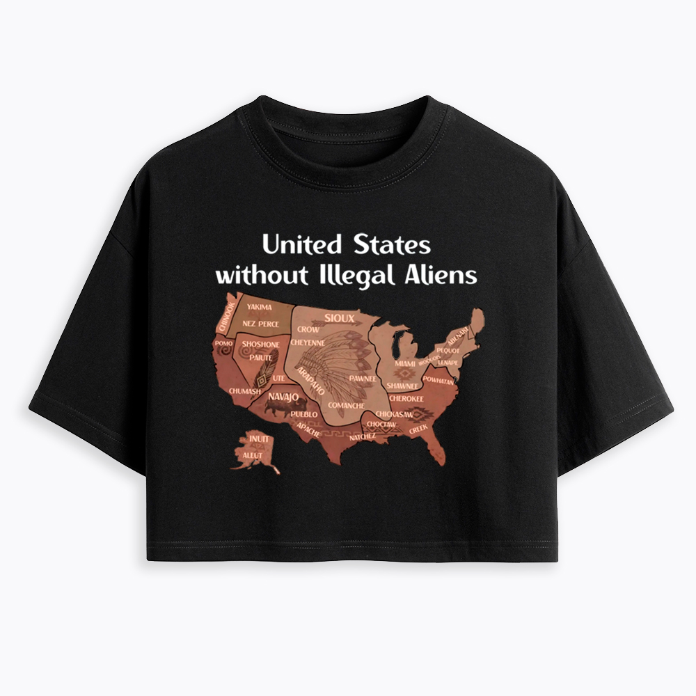 United States Without Illegal Aliens Cropped T-Shirt