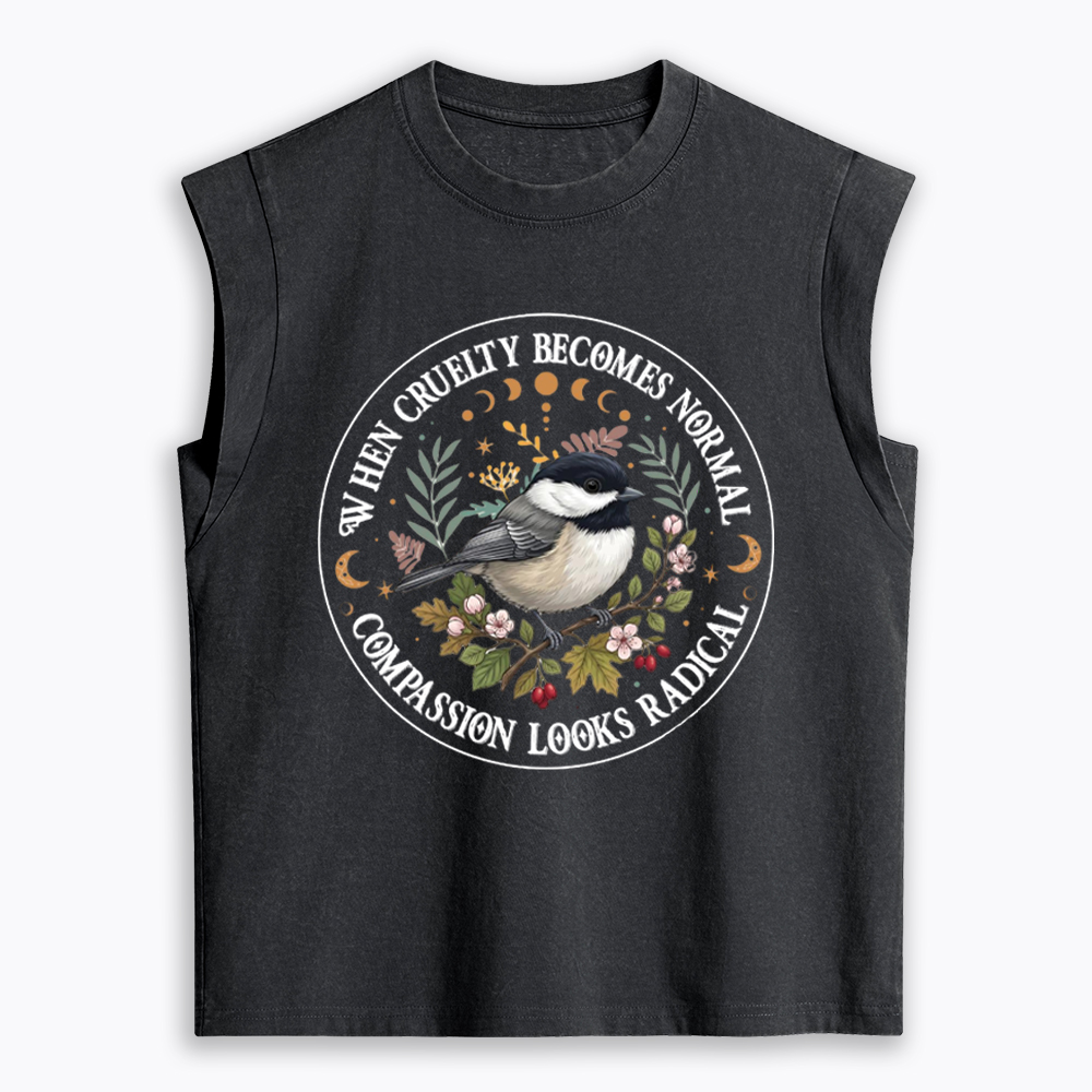 Compassion Looks Radical Women's Washed Tank Top