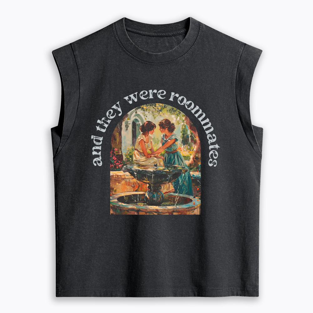 Lesbian And They Were Roommates Women's Washed Tank Top