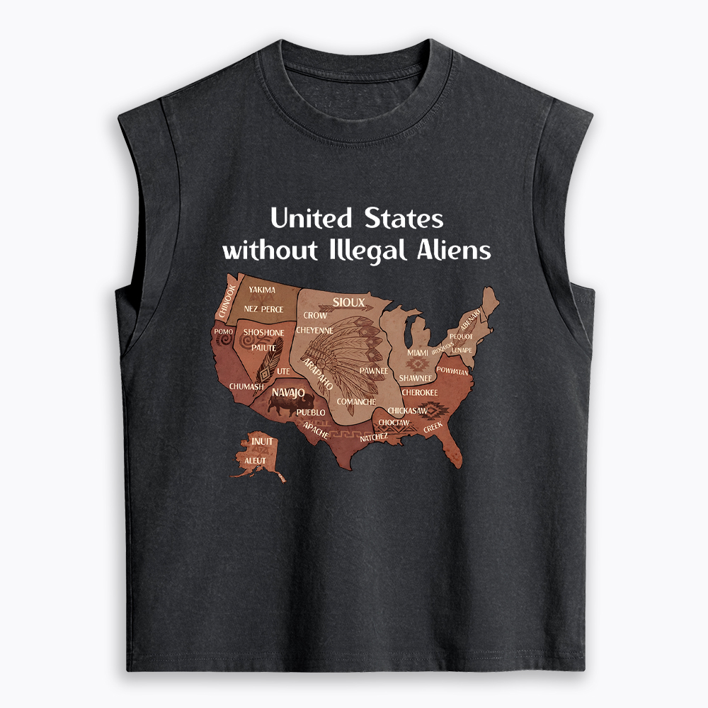 United States Without Illegal Aliens Women's Washed Tank Top