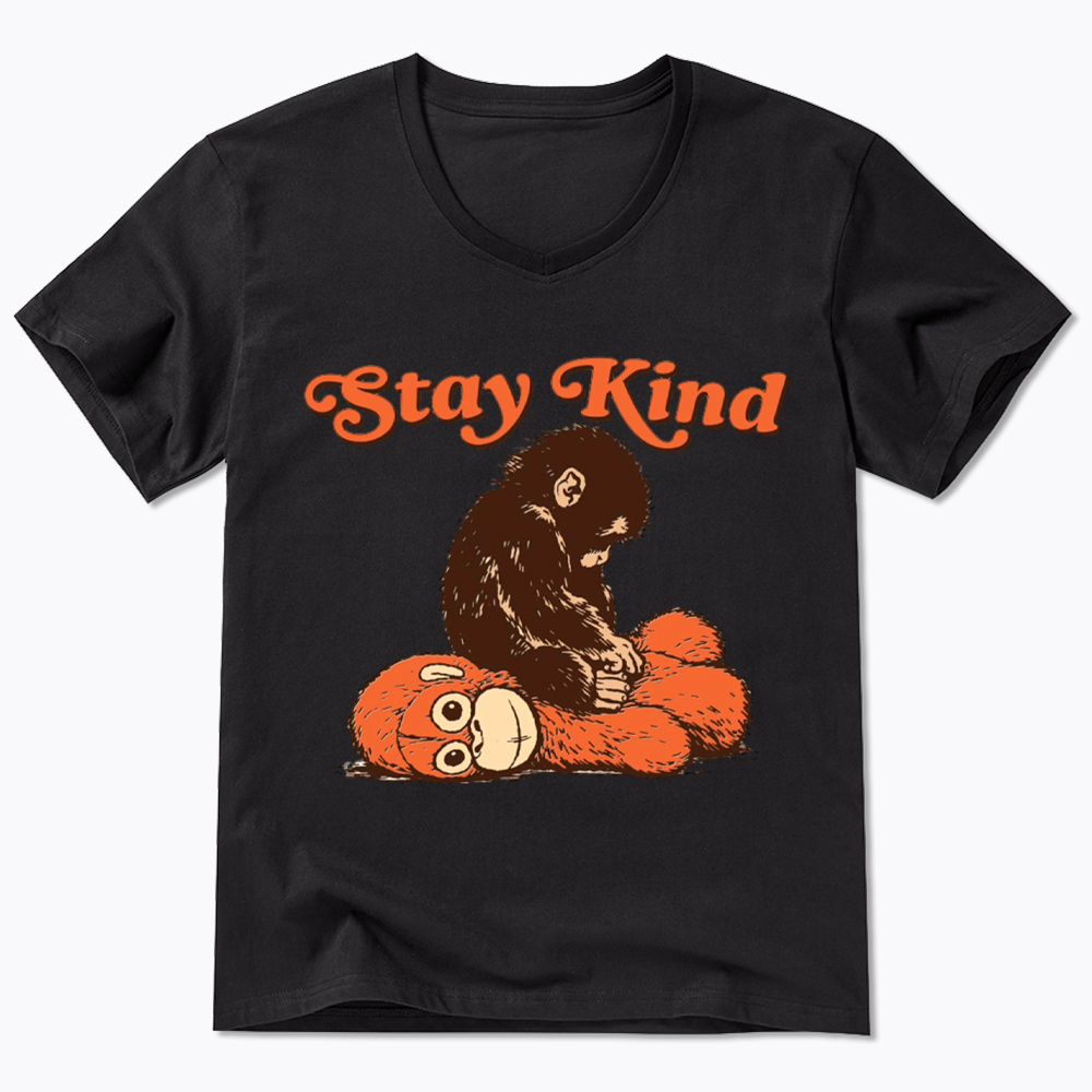 Punch Monkey Stay Kind V-Neck Classic T-Shirt
