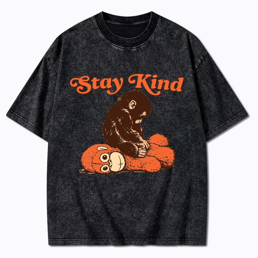 Punch Monkey Stay Kind Washed T-Shirt