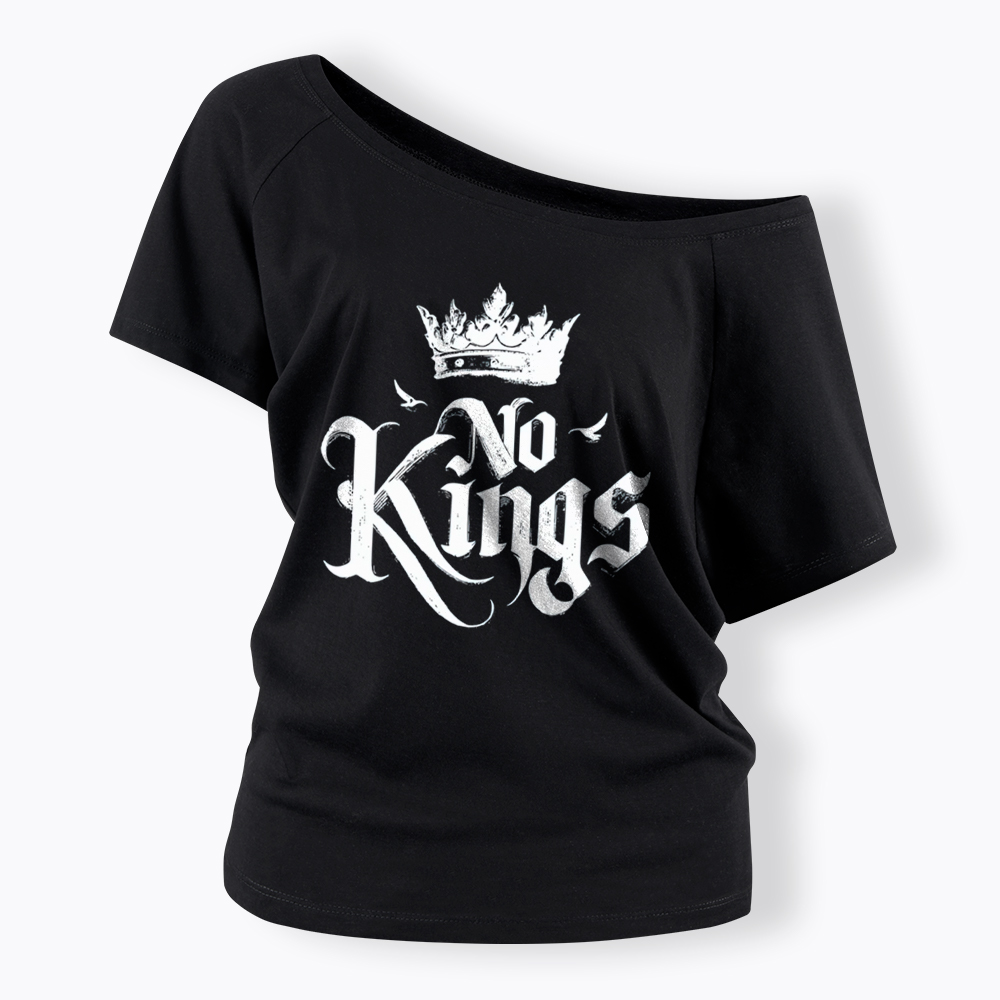 No Kings Off Shoulder T-Shirt