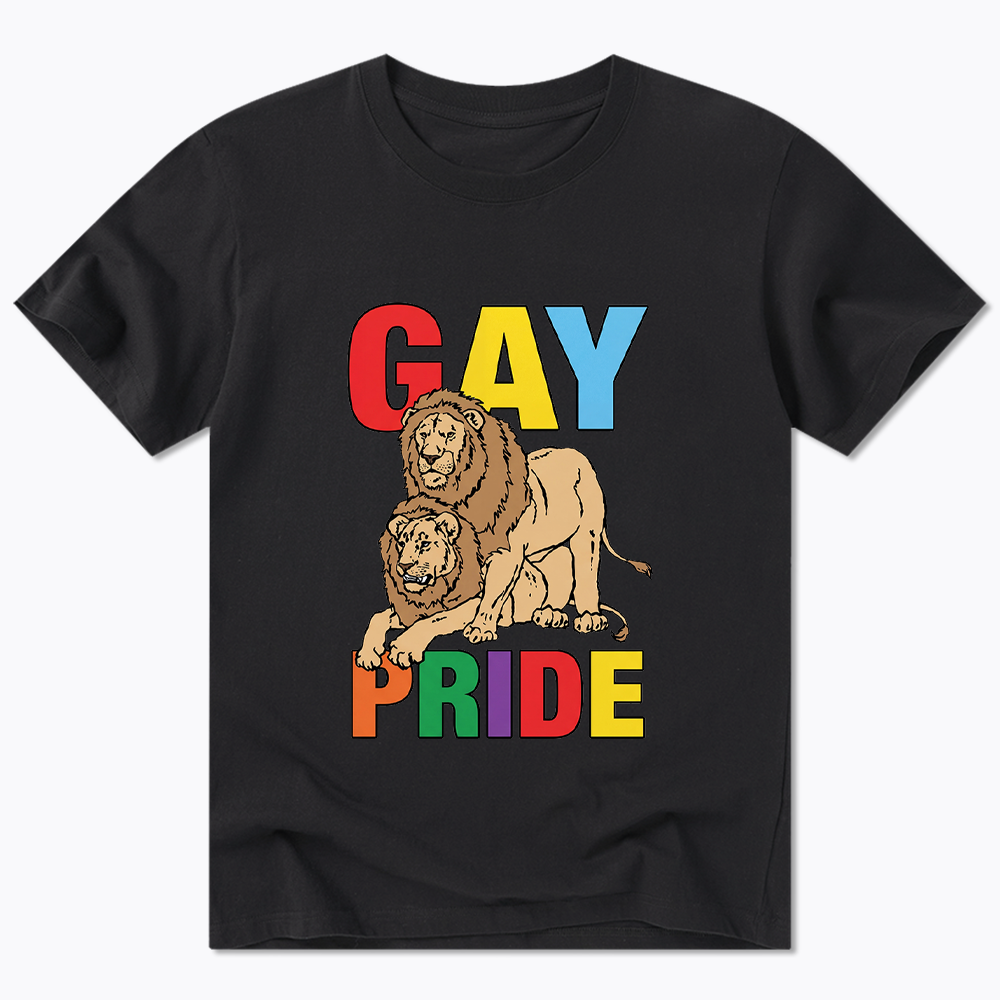 Funny Gay Pride Lion  Classic T-Shirt
