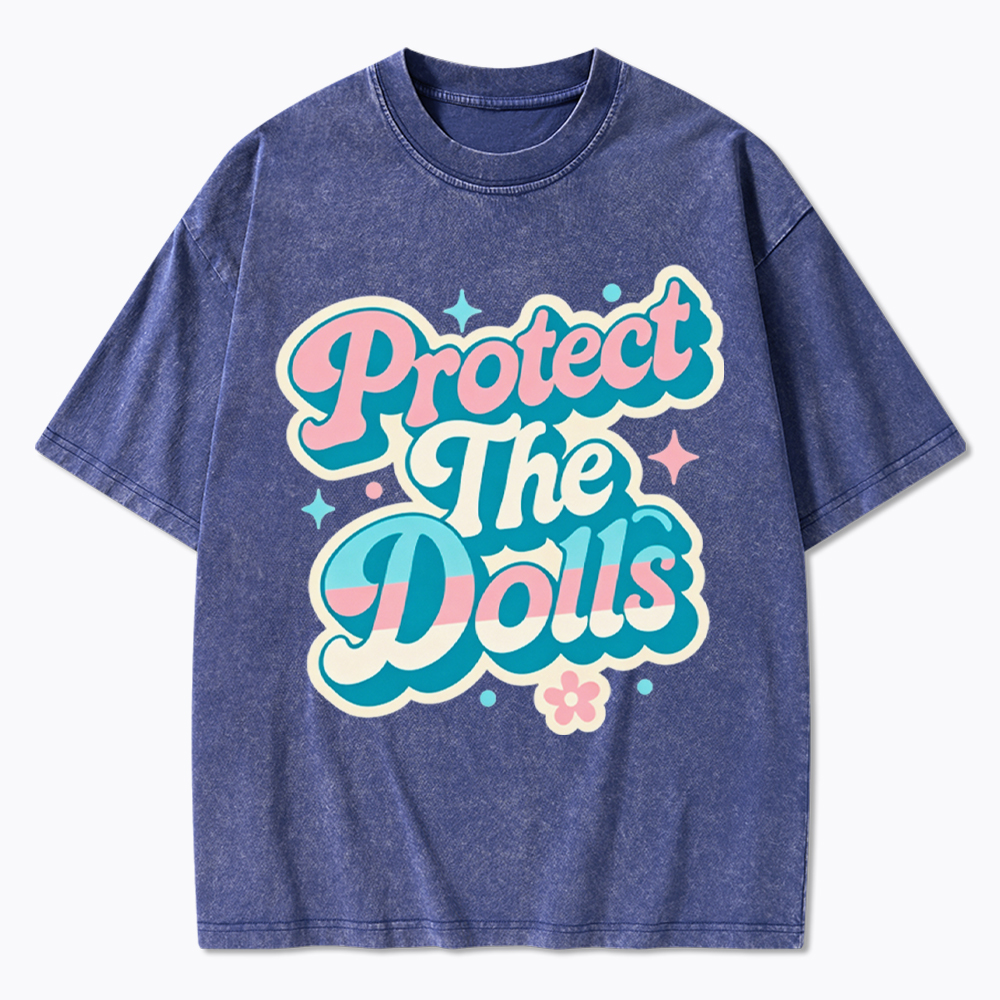 Protect The Dolls Transgender Pride Human Rights Washed T-Shirt